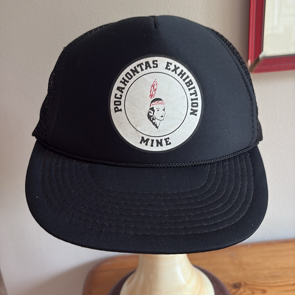 Vintage Nissin Trucker Hat Snapback Pocohintas Exhibition Maine Tourism Snapback